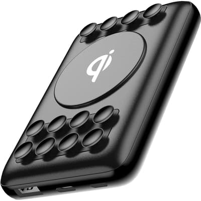 Powerbank med Trådløs laddning Sort