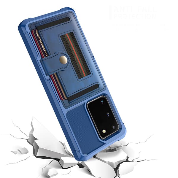 Samsung Galaxy S20 - Genomtänkt Skal med Korthållare
