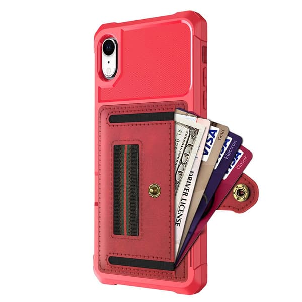 iPhone XR - Stilrent Skal med Korthållare