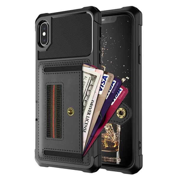 iPhone XS Max - Genomtänkt Skal med Korthållare