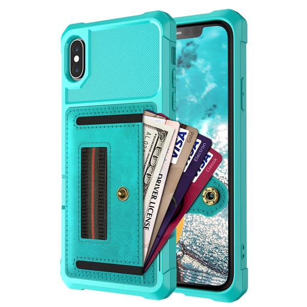 iPhone X/XS - Skyddande Skal med Korthållare