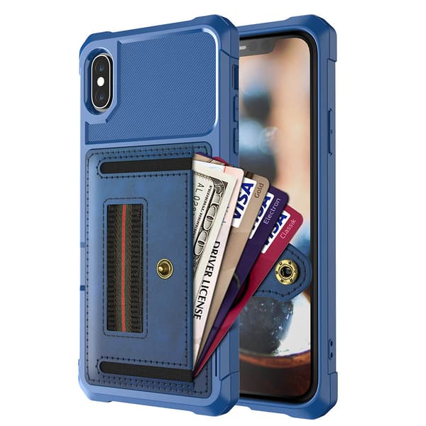 iPhone X/XS - Skyddande Skal med Korthållare