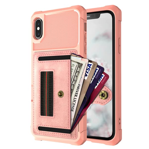 iPhone X/XS - Skyddande Skal med Korthållare
