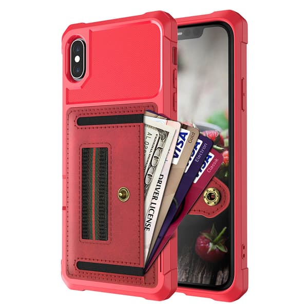 iPhone X/XS - Skyddande Skal med Korthållare