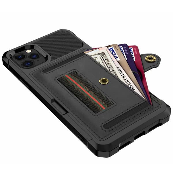 iPhone 11 Pro Max - Genomtänkt Skal med Korthållare
