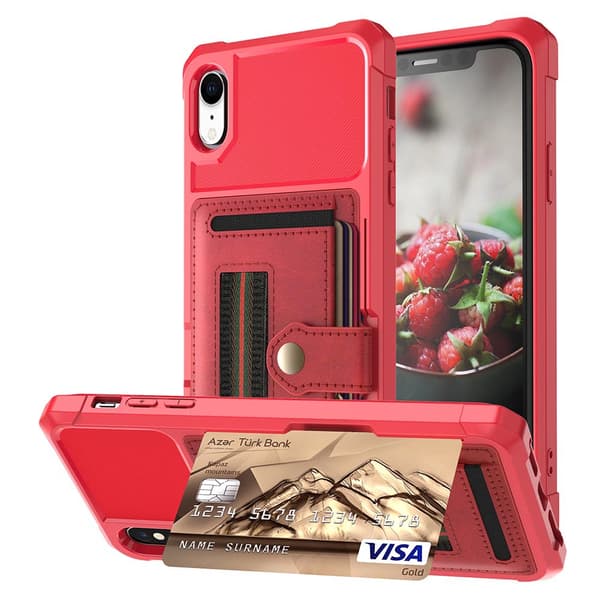 iPhone XR - Praktiskt Skyddsskal med Kortfack