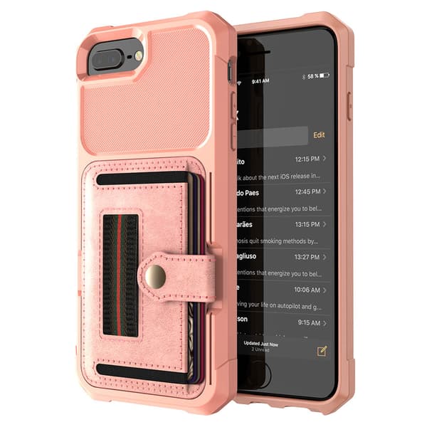 iPhone 8 Plus - Skyddande Skal med Kortfack