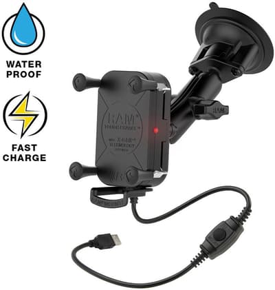 RAM Mount Tough-Charge Vanntett Trådløs lading Sugekoppmontering