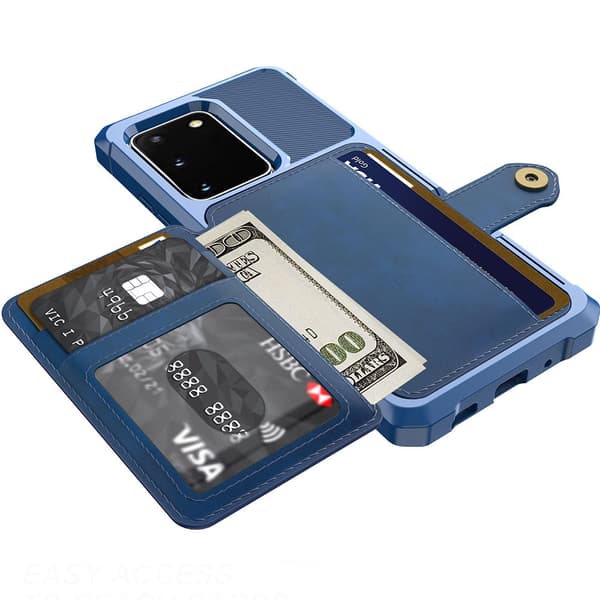 Samsung Galaxy S20 - Skyddande Skal med Korthållare