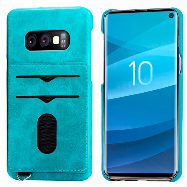Praktiskt Skal med Korth�llare - Samsung Galaxy S10e Grön