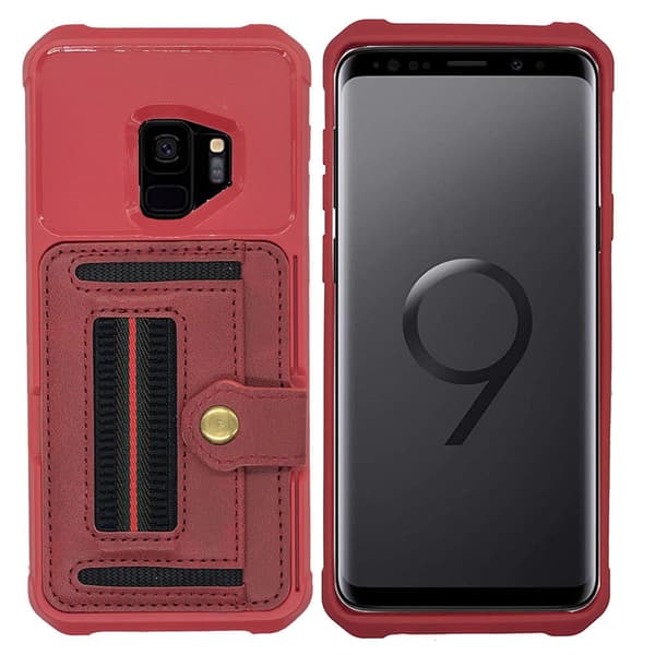 Elegant Skal med Kortfack - Samsung Galaxy S9