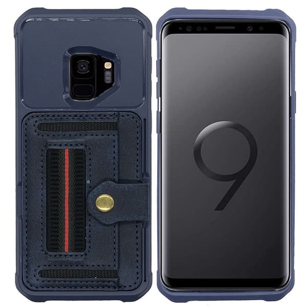 Elegant Skal med Kortfack - Samsung Galaxy S9