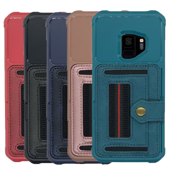 Elegant Skal med Kortfack - Samsung Galaxy S9