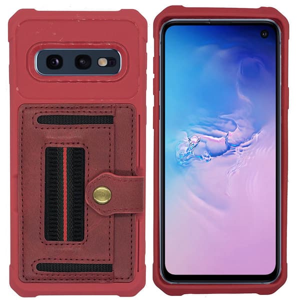 Samsung Galaxy S10E - Skyddande Skal med Kortfack