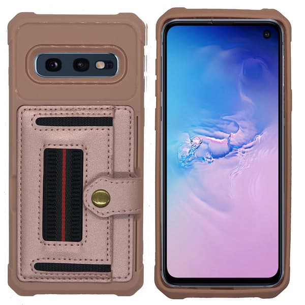 Samsung Galaxy S10E - Skyddande Skal med Kortfack
