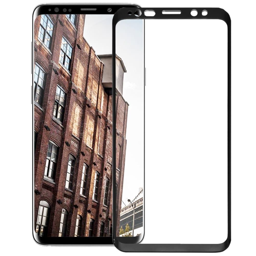 1x kiinteä lasi Samsung Galaxy S9 + / S9 Plus suojaava lasi kova näyttö musta