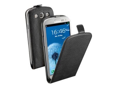 Cellular Line FLAP ESSENTIAL - Eske for mobiltelefon - økolær - svart - for Samsung Galaxy S II