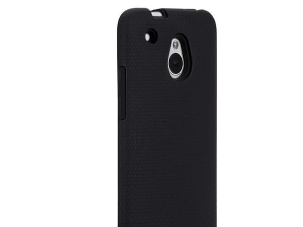 Case-Mate Tough - Skydd för mobiltelefon - silikon, polykarbonat - svart/svart - för HTC One Mini