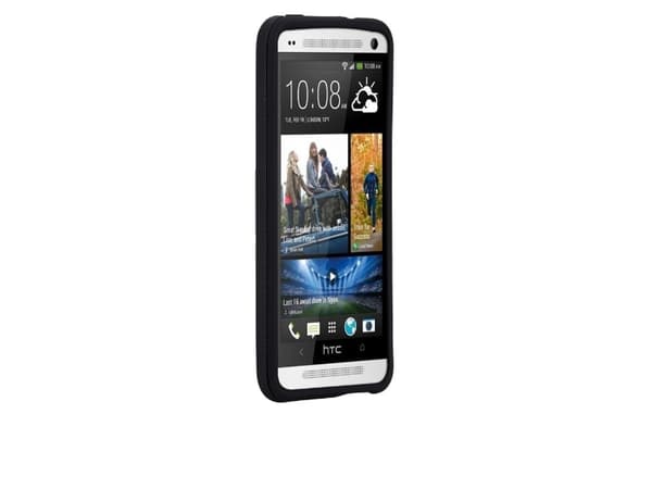 Case-Mate Tough - Skydd för mobiltelefon - silikon, polykarbonat - svart/svart - för HTC One Mini