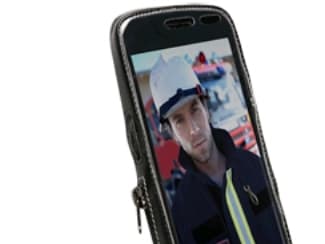 Krusell Classic - Eske for mobiltelefon - lær - grå, svart - for Samsung Galaxy Nexus