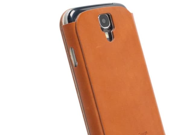 Krusell Flipcover Kiruna - Beskyttende deksel for mobiltelefon - ekte skinn - kamelhårfarget - for Samsung Galaxy S4