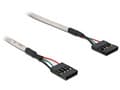 Miniatyrbild 3 av 5: Delock - USB-kabel - 4 stifts USB 2.0-rubrik (hona) till 5 stifts USB 2.0-rubrik (hona) - 50 cm