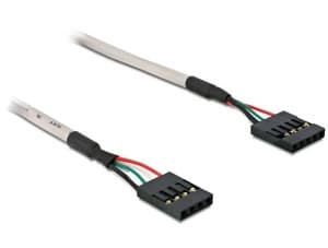 Delock - USB-kabel - 4 stifts USB 2.0-rubrik (hona) till 5 stifts USB 2.0-rubrik (hona) - 50 cm