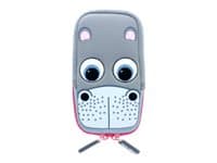 Lazerbuilt TabZoo Hippo, Pussi, Apple, iPhone 5/5S, Samsung Galaxy S4, Harmaa, Vaaleanpunainen, Valkoinen