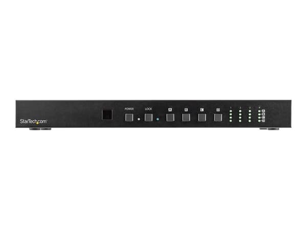 StarTech.com 4x4 HDMI Matrix Switch with Audio and Ethernet Control - 4K 60Hz Video - Rack Mount HDMI 2.0 Splitter with Remote (VS424HD4K60) - Video-