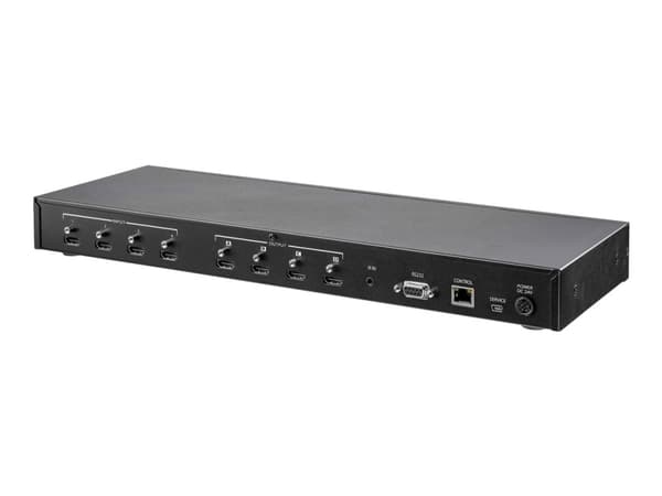 StarTech.com 4x4 HDMI Matrix Switch with Audio and Ethernet Control - 4K 60Hz Video - Rack Mount HDMI 2.0 Splitter with Remote (VS424HD4K60) - Video-