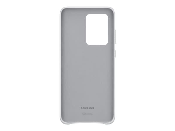 Samsung Leather Cover EF-VG988 - Takakuori matkapuhelimelle - alumiini, nahka - vaaleanharmaa - Galaxy S20 Ultra, S20 Ultra 5G -puhelimille