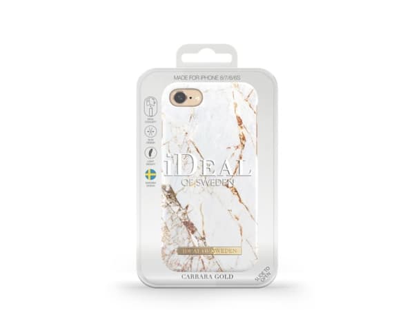 IDEAL OF SWEDEN Fashion - Baksidedeksel for mobiltelefon - forsterket plast - carrara-gull - for Apple iPhone 6, 6s, 7, 8, SE (2nd generation)