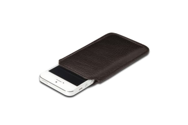 Ednet - Pung for mobiltelefon / spiller - ekte skinn - brun