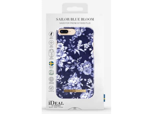 IDEAL OF SWEDEN Fashion Case S/S18 - Baksidesskydd för mobiltelefon - plast - seglarblå blomma - för Apple iPhone 6 Plus, 6s Plus, 7 Plus, 8 Plus