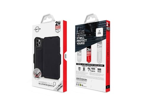 ITSKINS HYBRID // FOLIO, Folio, Apple, iPhone 11 Pro Max, Sort