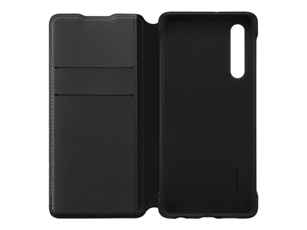 Huawei Wallet - Lommebok for mobiltelefon - fauxlær - svart - for Huawei P30