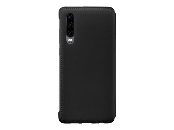 Huawei Wallet - Lommebok for mobiltelefon - fauxlær - svart - for Huawei P30