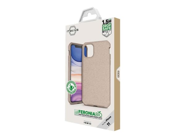 ITSKINS Feronia Bio - Baksidedeksel for mobiltelefon - bioplast - naturlig - for Apple iPhone 11, XR