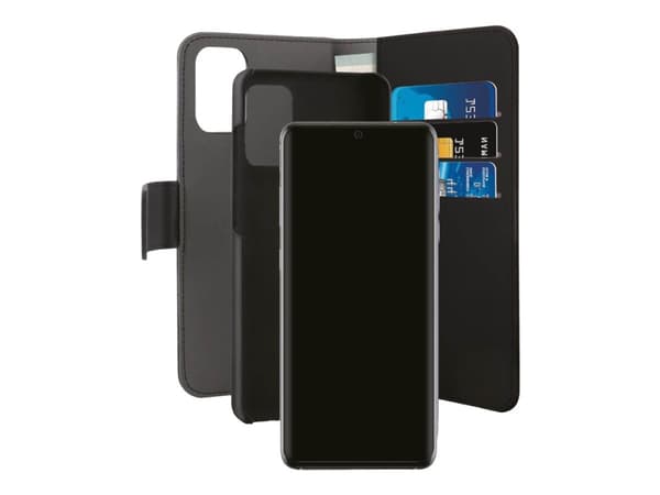 PURO Detachable Case - Vikbart fodral för mobiltelefon - eco-läder - svart - för Huawei P40 Pro
