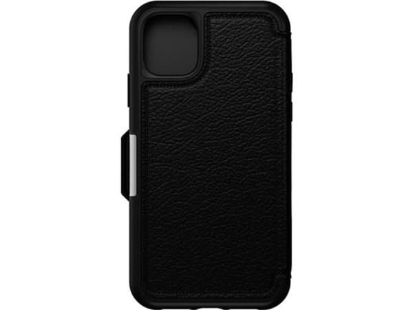 OtterBox Strada Series - Vikbart fodral för mobiltelefon - läder, polykarbonat - skuggsvart - för Apple iPhone 11