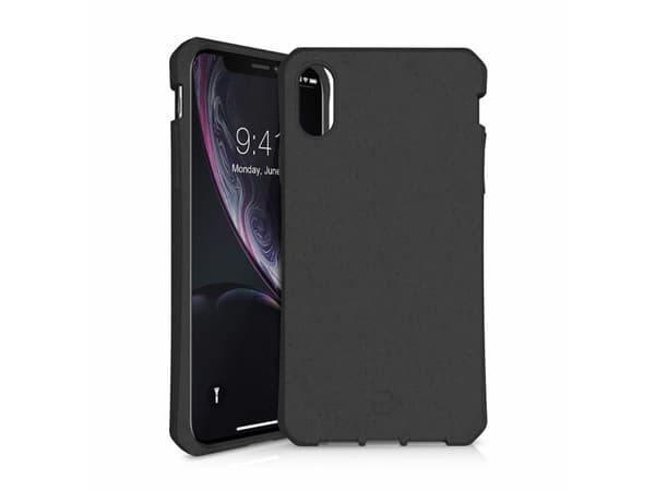 ITSKINS Feronia Bio - Baksidesskydd för mobiltelefon - bioplast - svart - för Apple iPhone XR