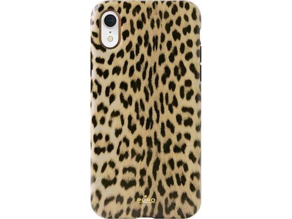 PURO Glam Leopard - Baksidesskydd för mobiltelefon - Leopard - för Apple iPhone XR
