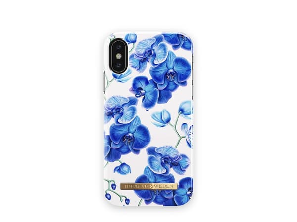 IDEAL OF SWEDEN Fashion Case - Baksidedeksel for mobiltelefon - plastikk - babyblå orkidéer - for Apple iPhone X, XS