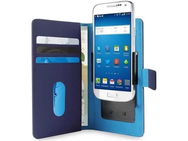 PURO UNIWALLET3BLUEXL, Folio-kotelo, Mikä tahansa tuotemerkki, 12,9 cm (5.1"), Sininen