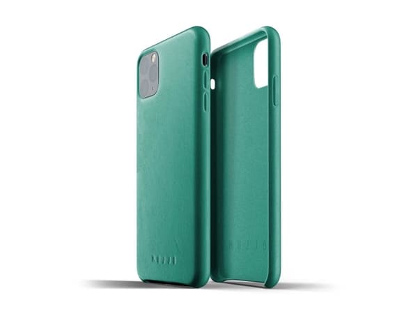 Mujjo Mujjo Mujjo Täysnahkakotelo - Nahkakotelo iPhone 11 Pro Maxille (vihreä)