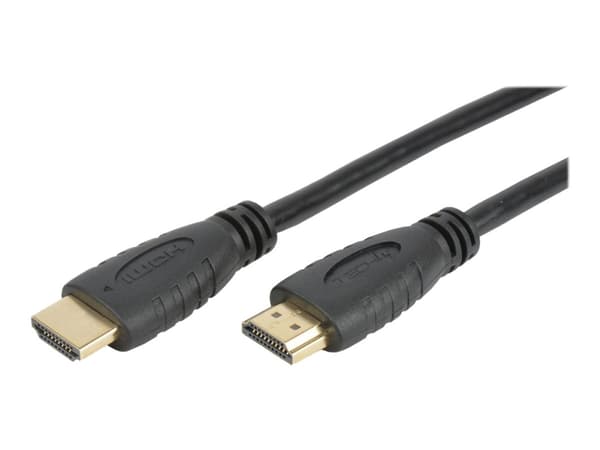 TECHly - HDMI-kabel med Ethernet - HDMI hann til HDMI hann - 50 cm - dobbeltisolert - svart - formstøpt