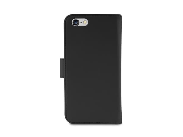 PURO Detachable - Back cover til mobiltelefon - læder mønster - sort - for Apple iPhone 7/8 SE (2020)