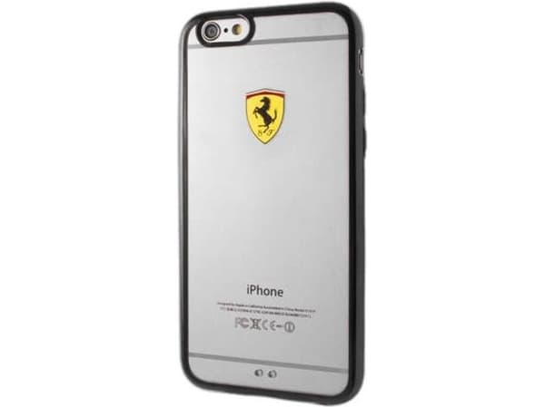 Ferrari Hardcase FEHCP6LBK iPhone 6/6S Plus racing shield transparent black