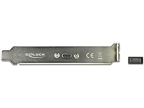 Delock Slot bracket - USB-panel - 20-stifts USB 3.1-header (hann) til 24 pin USB-C (hunn) - 20 V - 3 A - 50 cm - svart