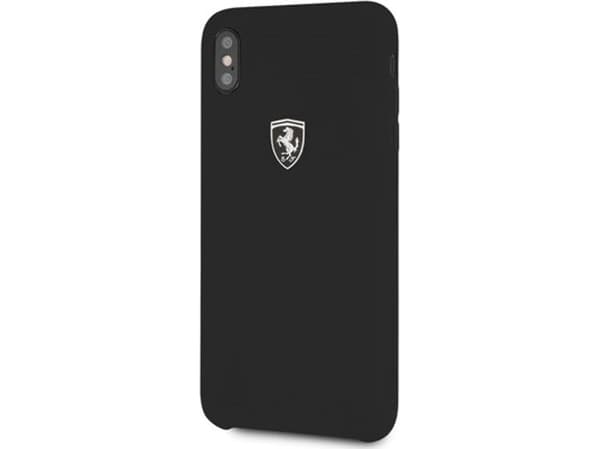 Ferrari skal FEOSIHCI65BK för iPhone Xs Max svart/svart silikonavtäckning